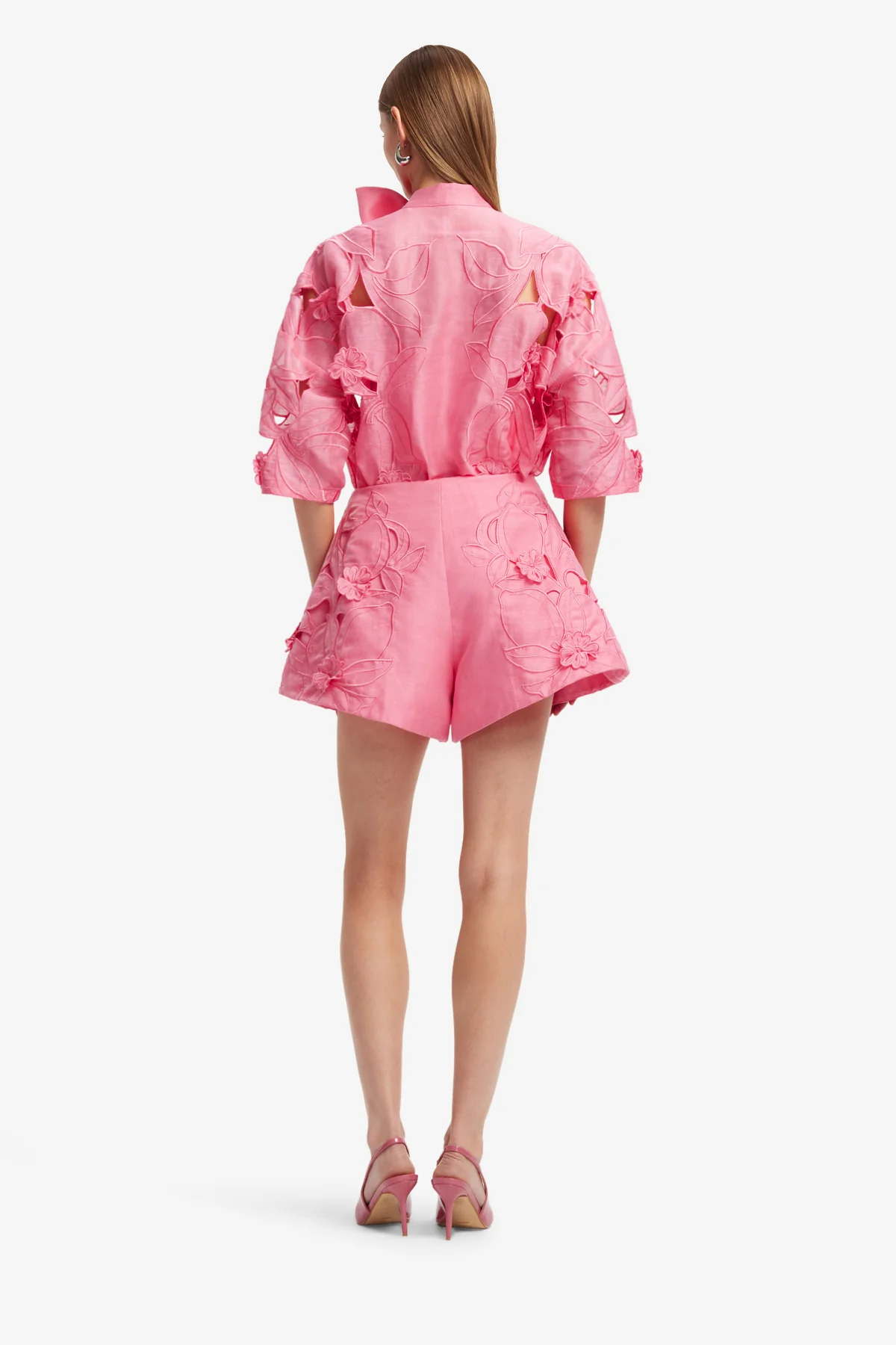 Abby Appliqué Shorts - Fuchsia - Image 5
