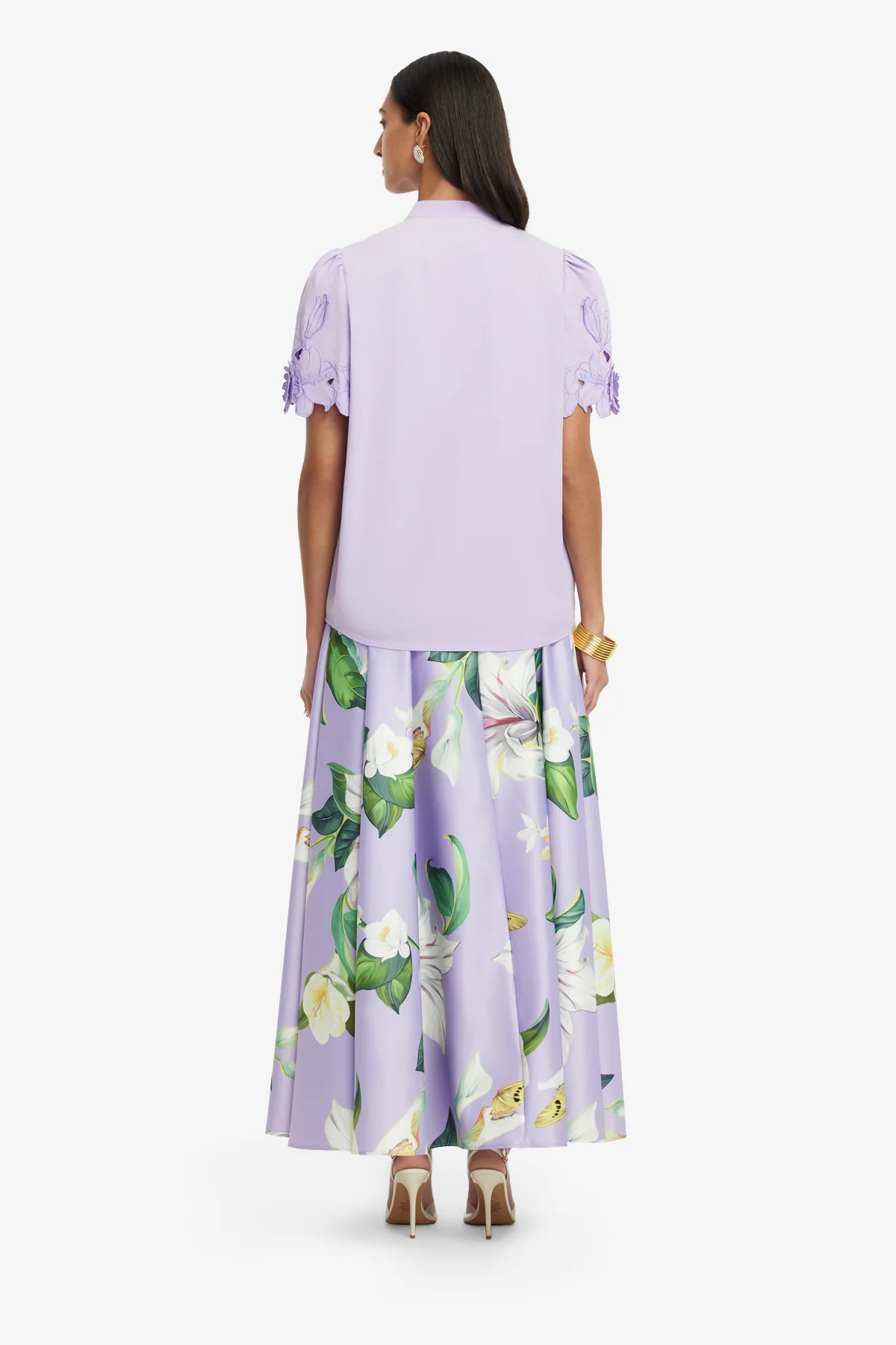 Amelie Appliqué Shirt Top - Lilac - Image 5