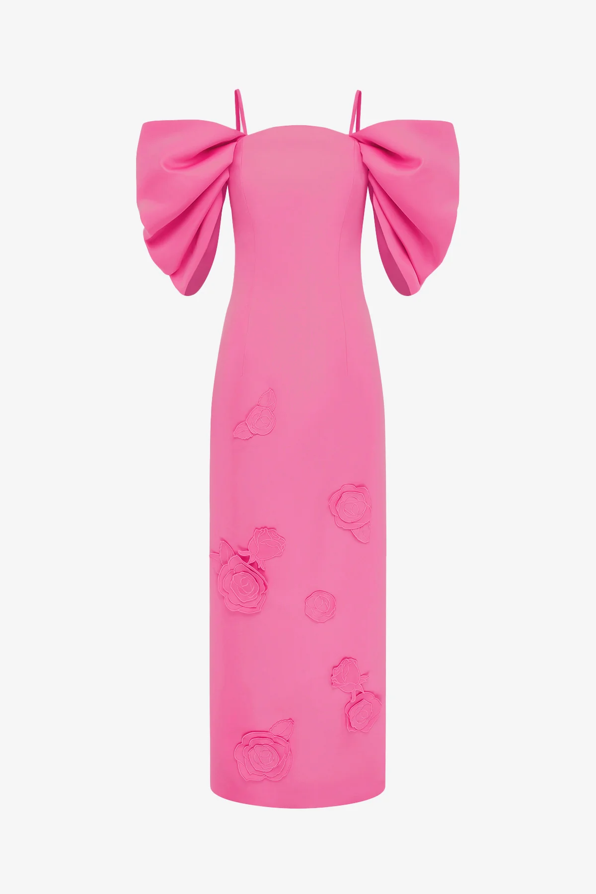 Arabella Appliqué Maxi Dress - Pink