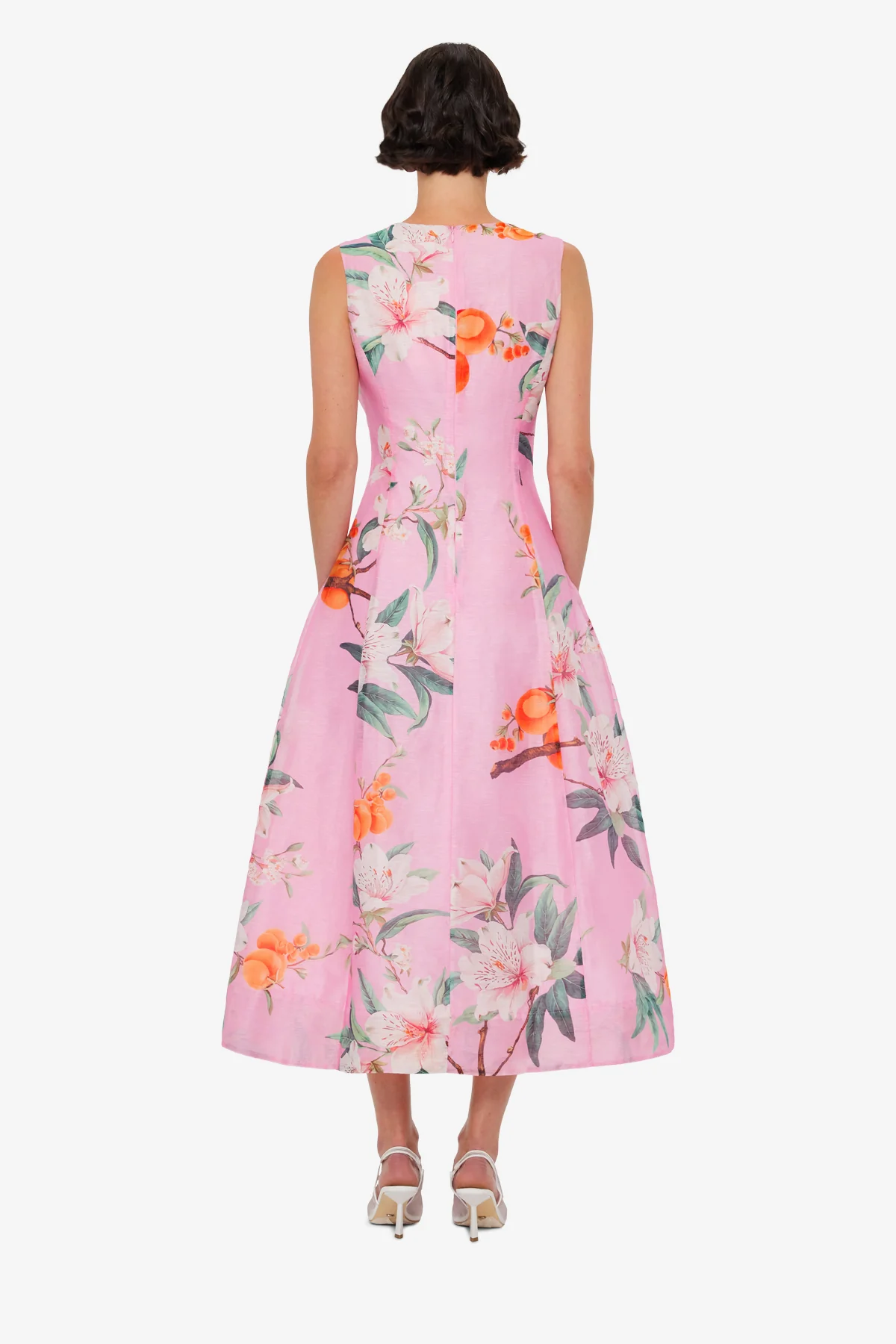 Cleo Printed Sleeveless Midi Dress - Lavish Print in Pink - Image 5