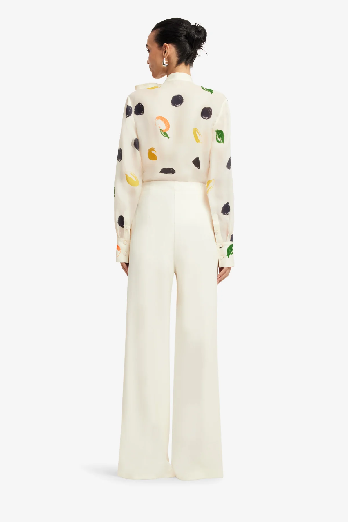 Cora Bow Blouse - Citrus Spots - Image 5