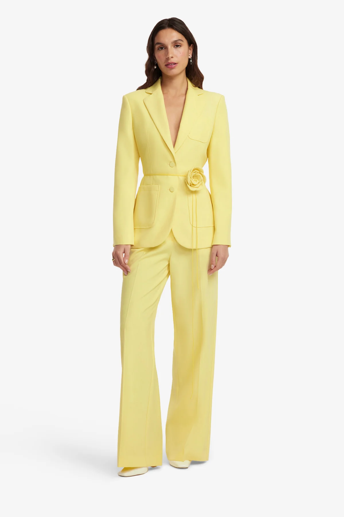 Elisha Wide Leg Pants - Limoncello - Image 3