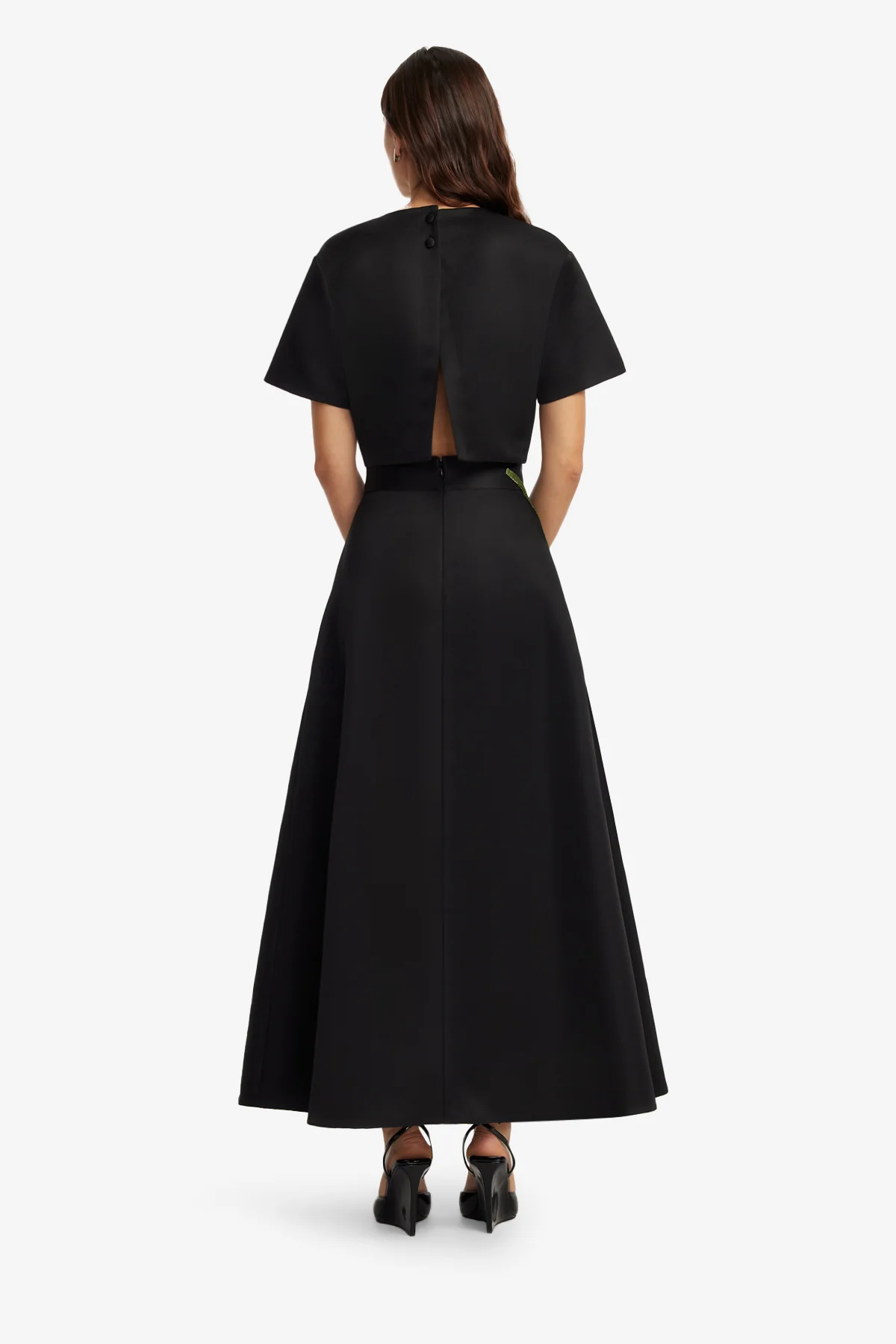Indie Sleeve Top - Vine Print in Ebony - Image 5