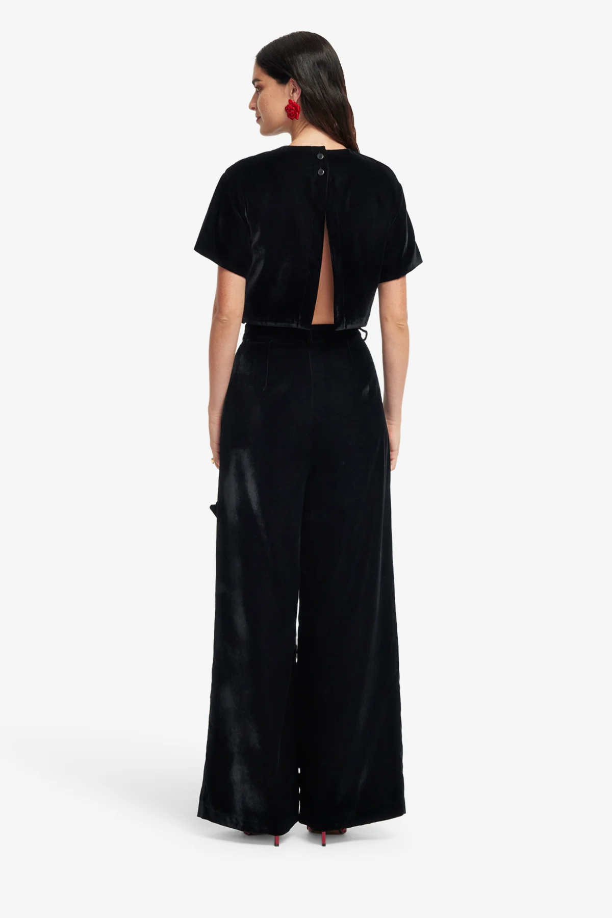 Indie Velvet Sleeve Top - Ebony - Image 5