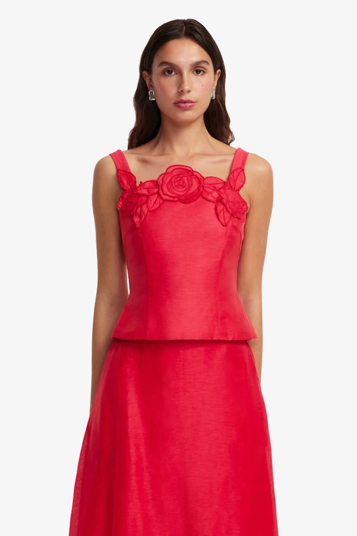 Isadora Appliqué Top - Scarlet - Image 2