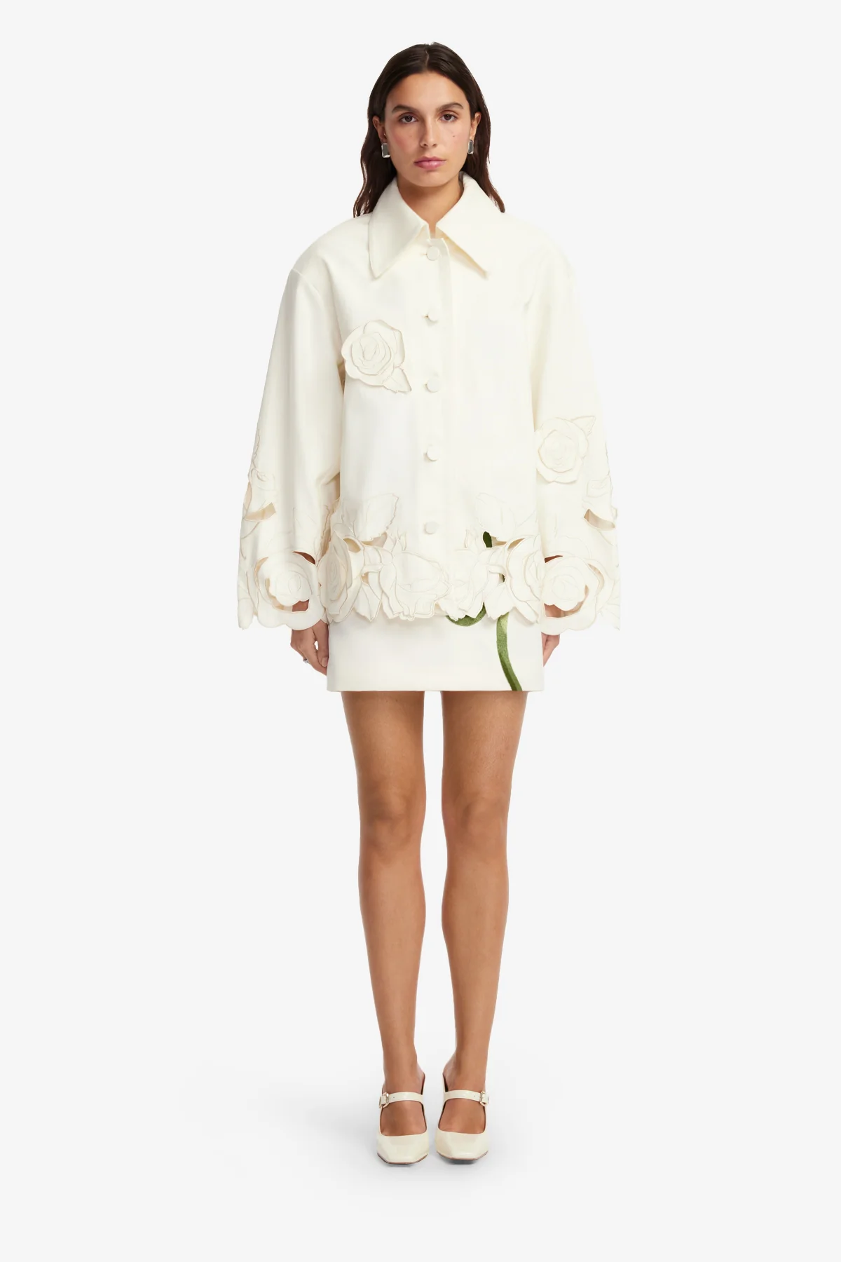 Jayna Appliqué Jacket - Snow - Image 2