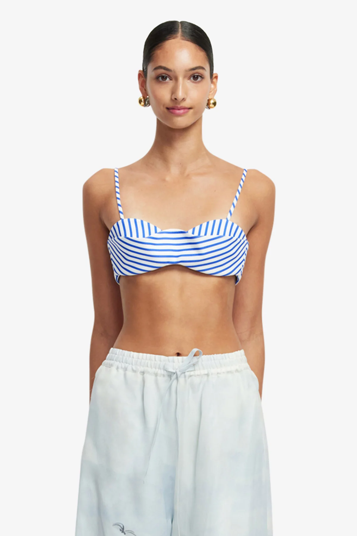 Julia Striped Bralette - Navy - Image 2
