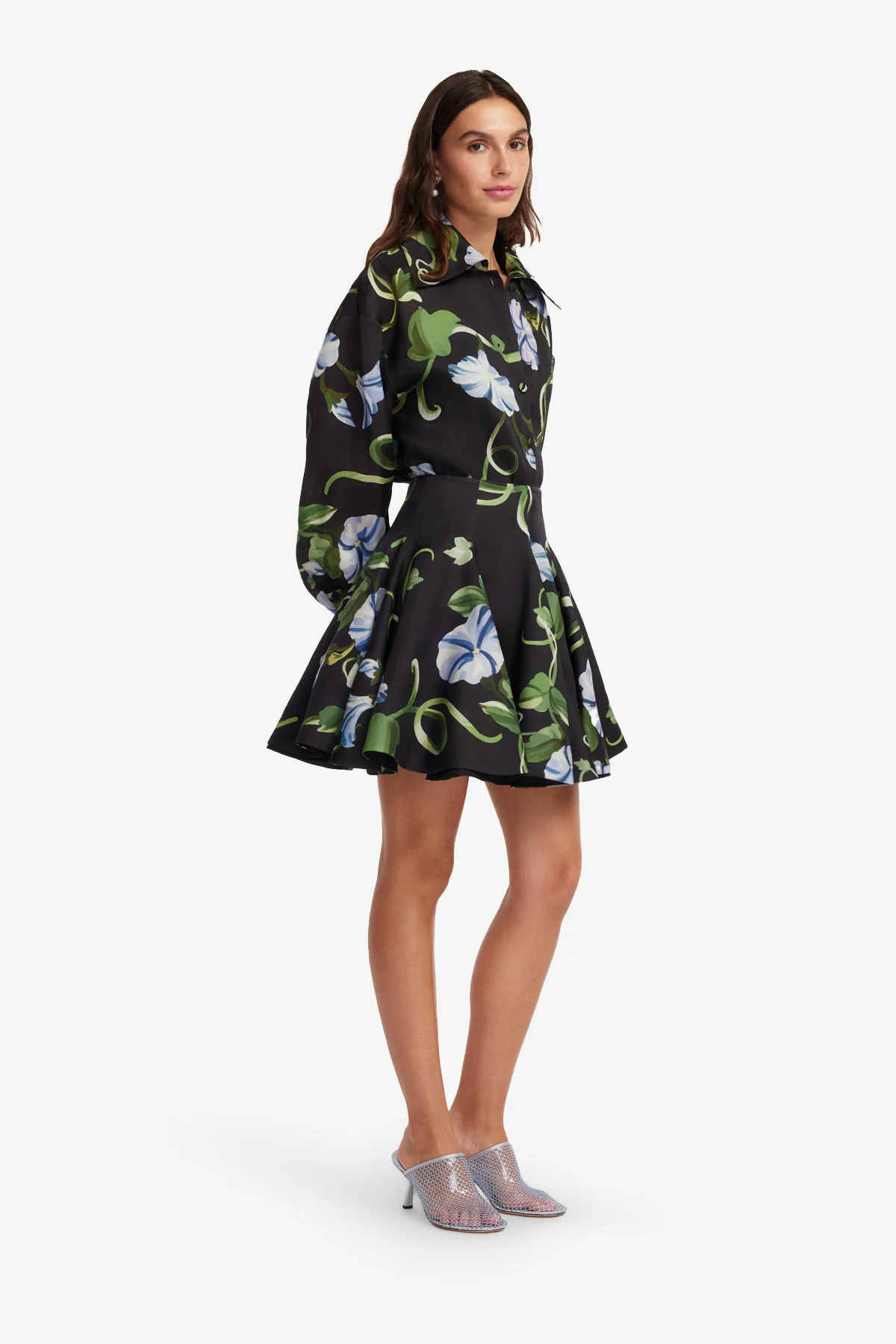 Kaity Skirt - Vine Print in Ebony - Image 4