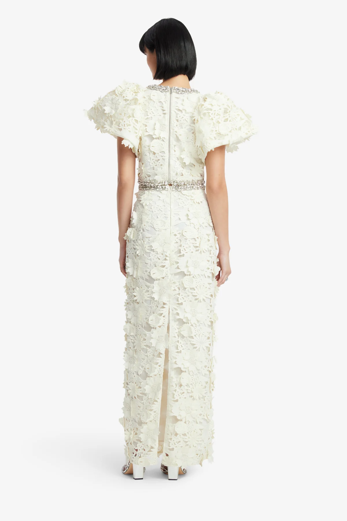 Kyra Embellished Lace Maxi Skirt - Snow - Image 5