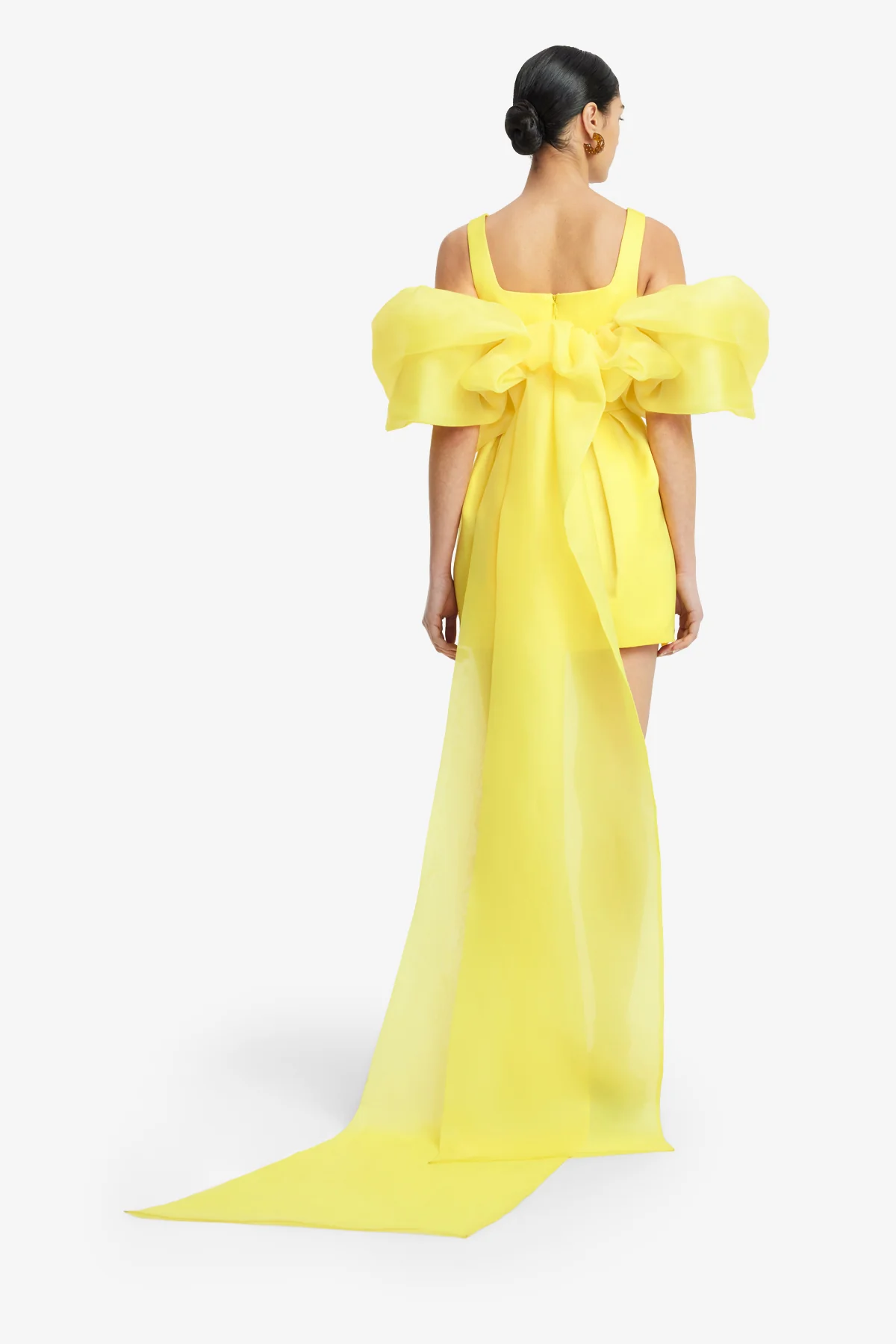 Leonora Organza Puff Sleeve Cape - Sunshine - Image 5