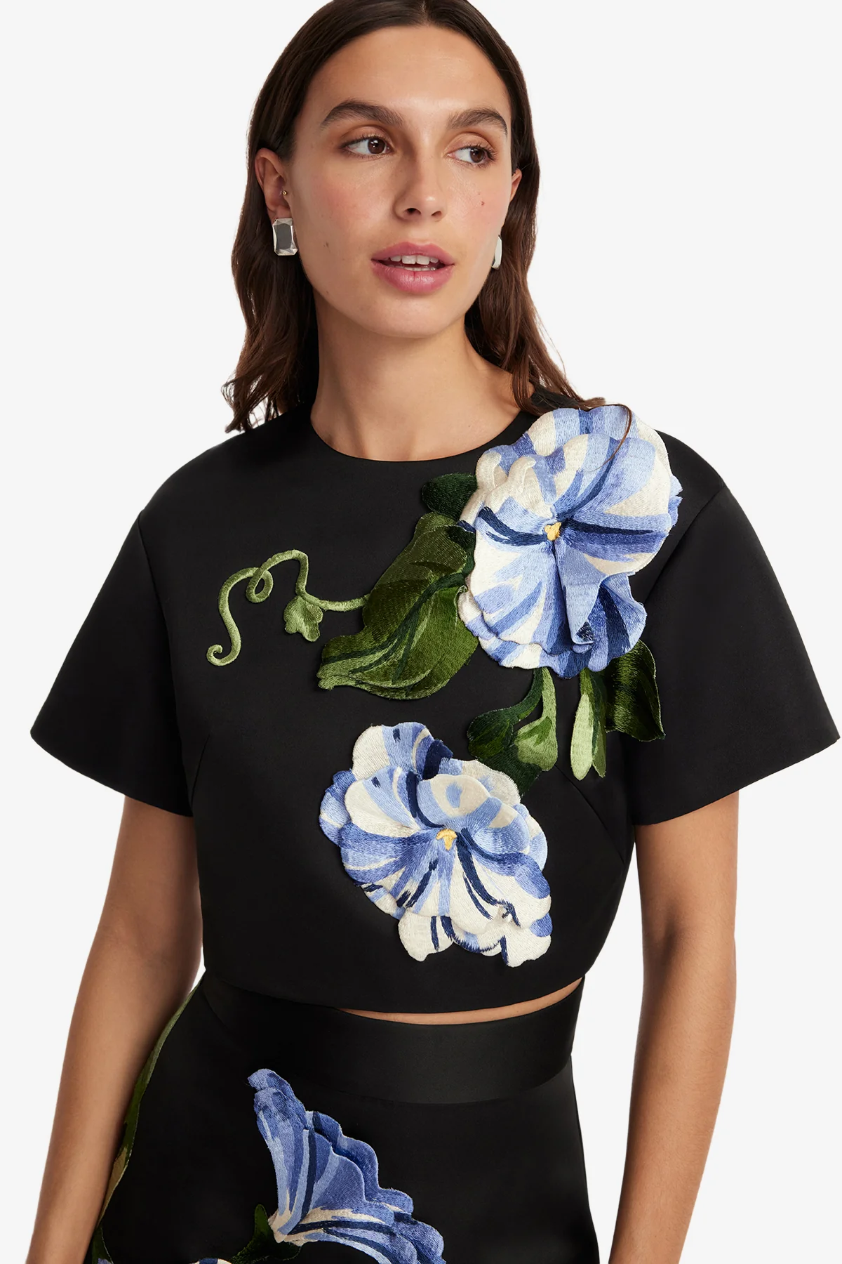 Rafaela Maxi Skirt - Vine Print in Ebony - Image 6