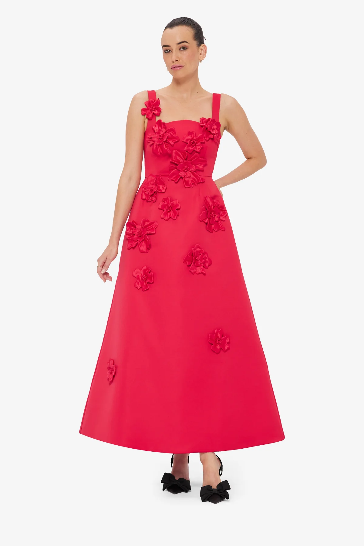 Rianne Floral Appliqué Maxi Dress - Rosa - Image 3