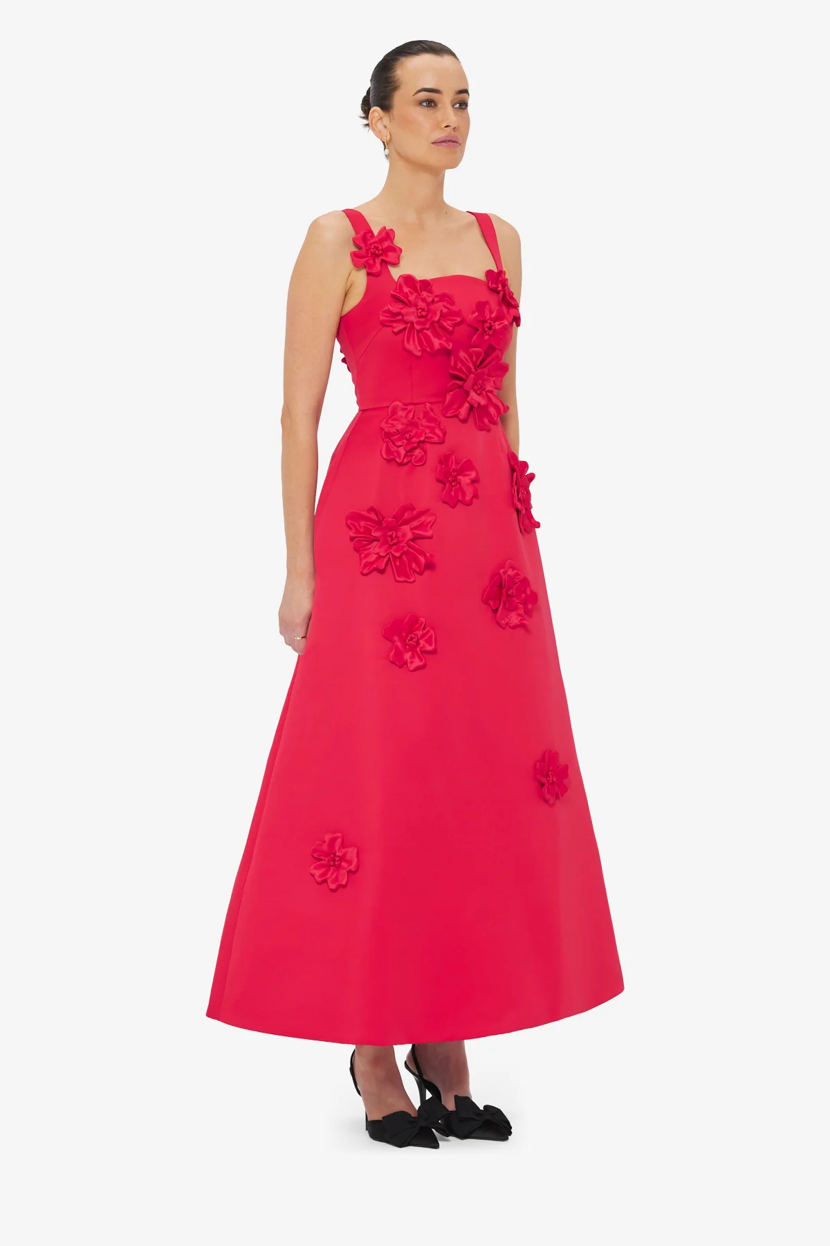 Rianne Floral Appliqué Maxi Dress - Rosa - Image 4