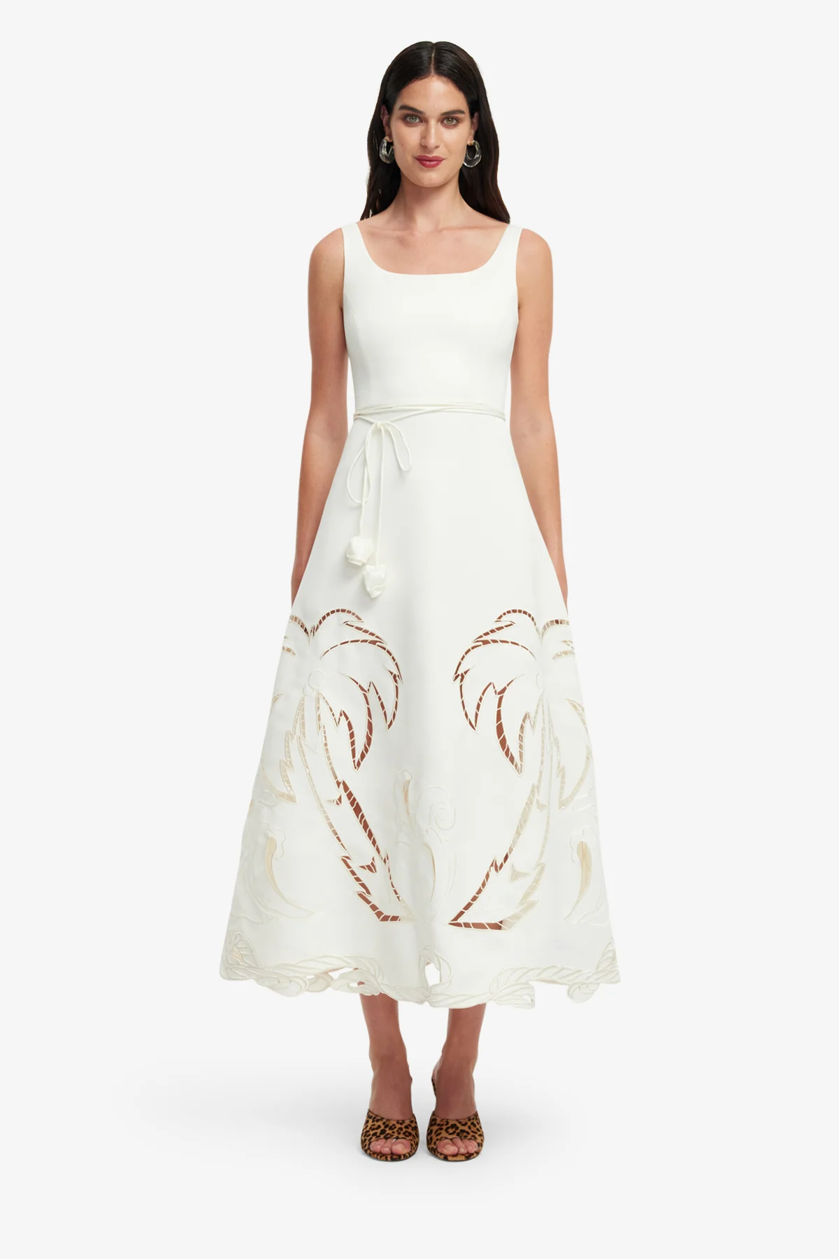 Serafina Palm Maxi Dress - Vanilla - Image 2